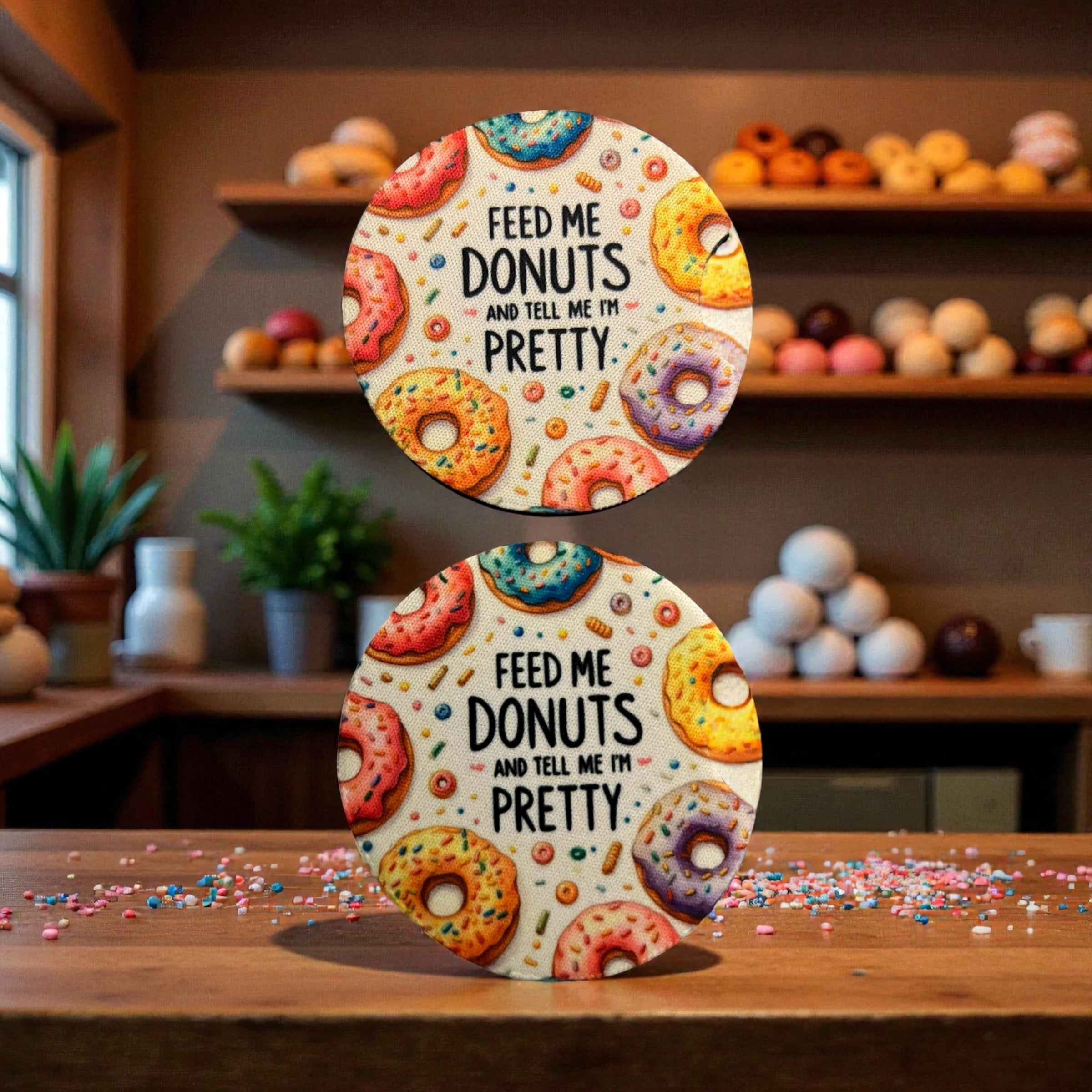 Donut Car Coaster Set