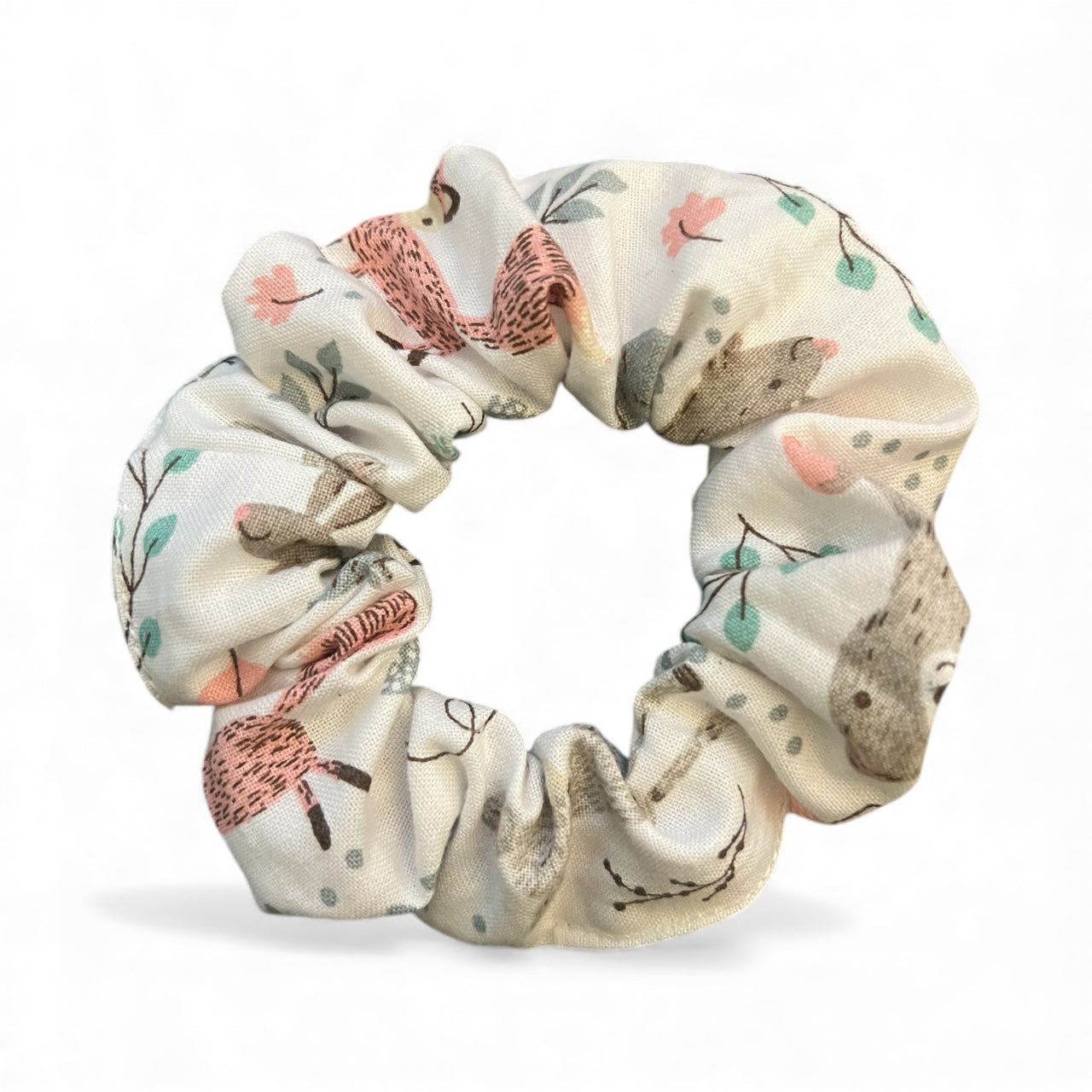 Pastel Woodland Friends Scrunchie - 
 Set of two