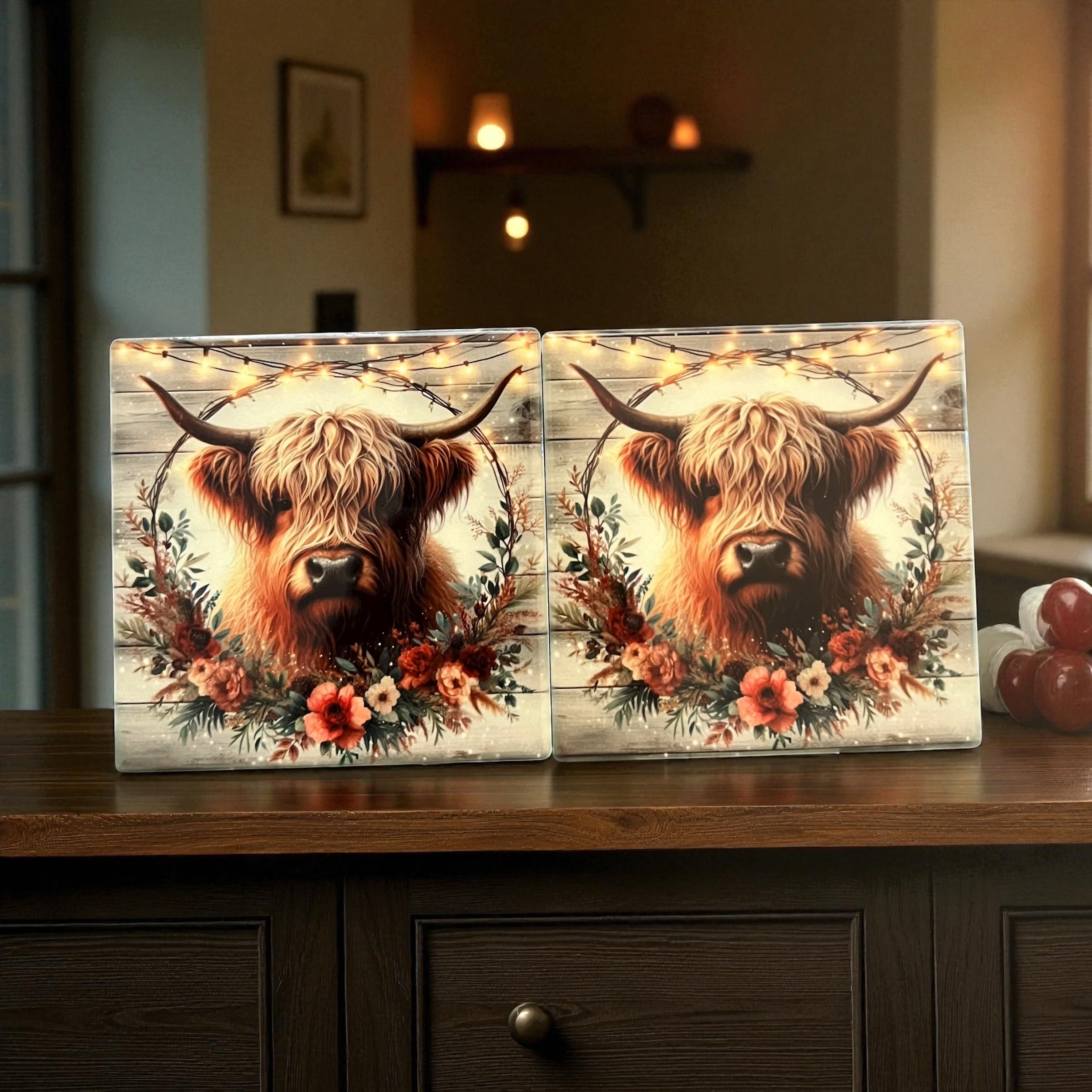 Ceramic Cow Coaster Set