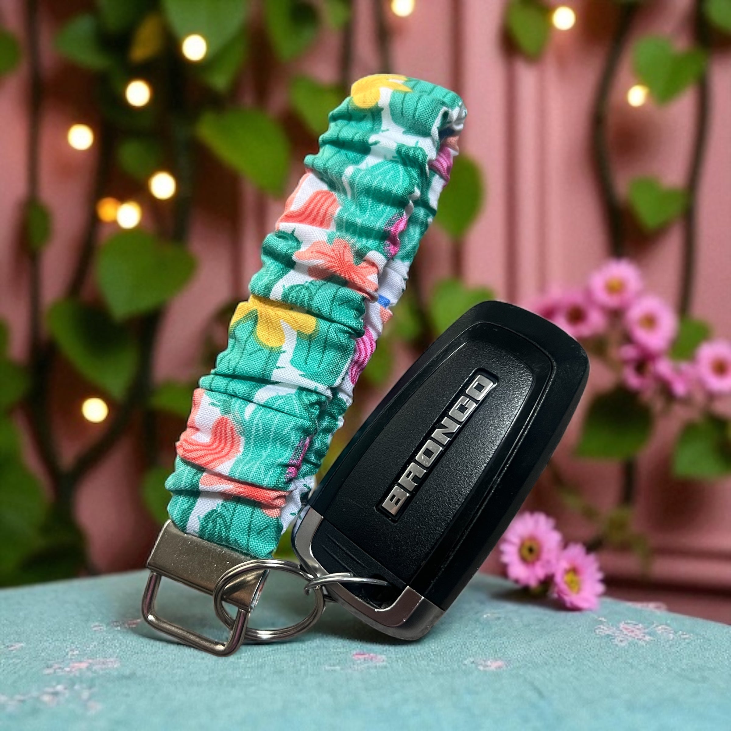 Cactus - Scrunchie Wristlet Keychain